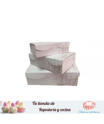 Caja rectangular blanca,Para cookies (galletas)