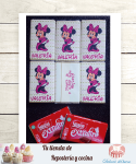 Imprimible Editable Diseño chocolatinas  Minnie Mouse