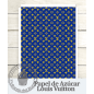 Papel de Azúcar Louis Vuitton Dorado Azul