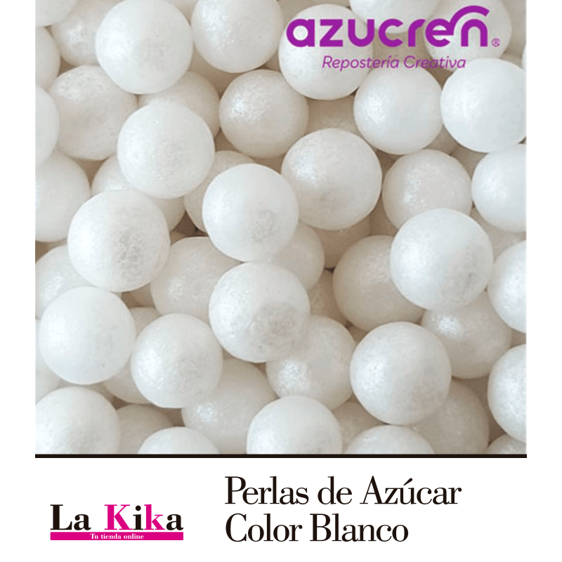 Perlas De Azúcar Color Blanco Azucren 7 Mm 90 Gramos 9393