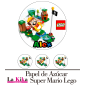 Papel de Azúcar para Tartas Súper Mario Lego