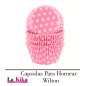 Capsulas para hornear con lunares- rosa claro Wilton