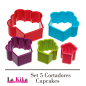 Set de 5 Cortadores Cupcakes