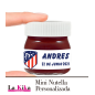 Mini Nutella Personalizada 25 Gr de Cumpleaños Atlético de Madrid