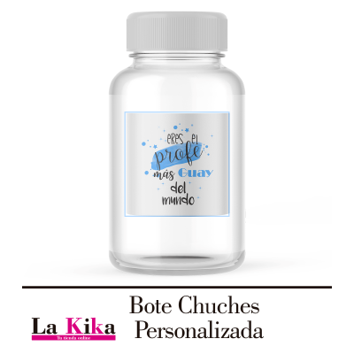 Bote de Chuches Personalizado para Profes | Regalo Fin de Curso