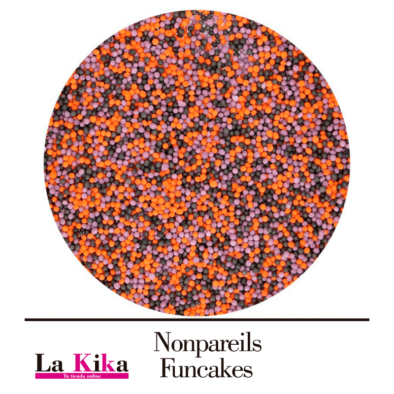 Nonpareils Funcakes Halloween Negro Morado y Naranja