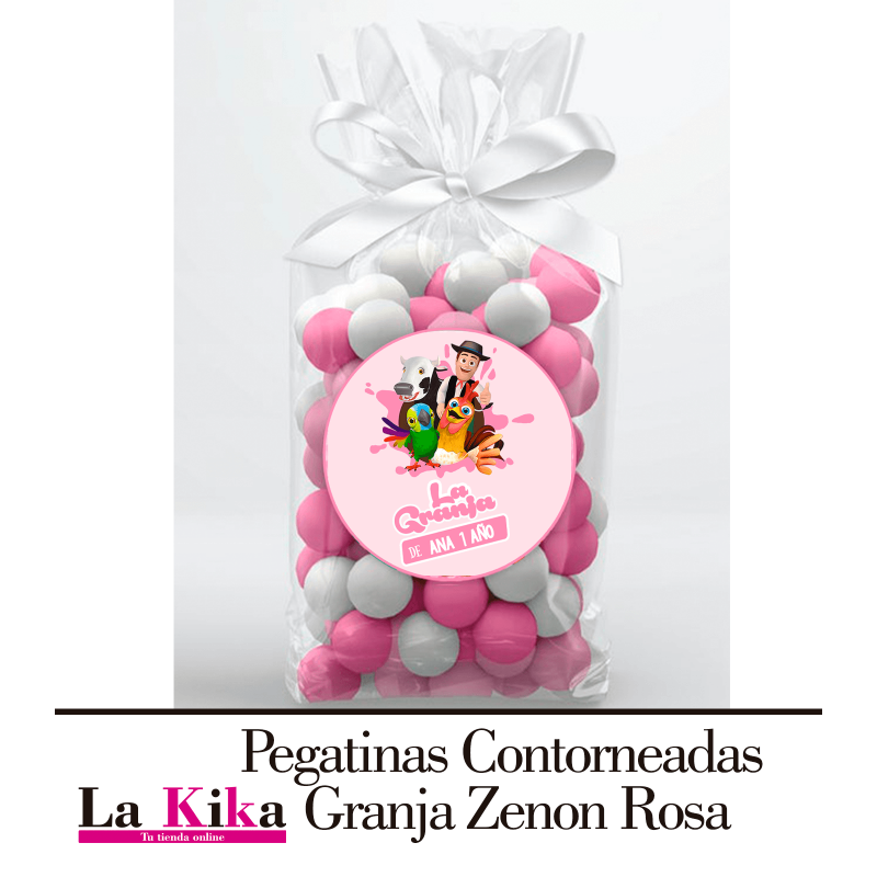 🎀 Pegatinas Personalizadas Inspiradas en La Granja de Zenón Rosa – Pack 15 Uds