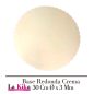 Base Redonda Color Crema 30 Cm Ø x 3 Mm