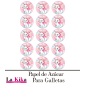 Papel de Azúcar Gatita Marie – Decoración Comestible para Galletas, Cupcakes y Tartas (5 cm)