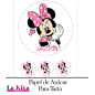 Papel Azúcar  Para  Tarta Minnie Mouse