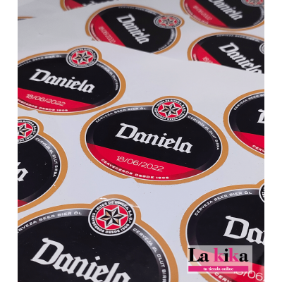 Pegatinas Personalizadas Para Cervezas Estrella Galicia | Nombres, Fechas y Más | Lakika