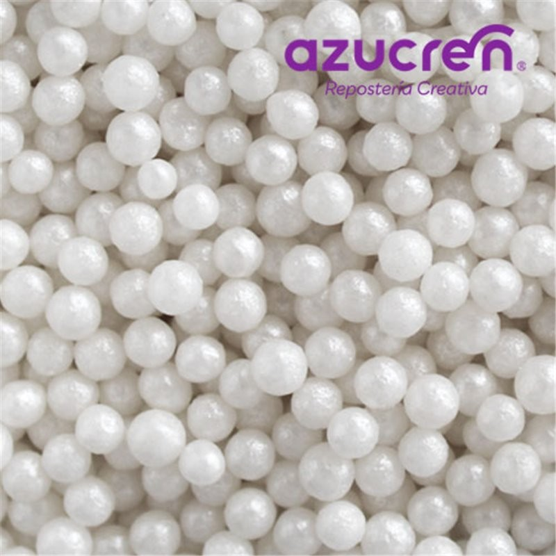 Perlas de Azúcar Blancas  4 MM Azucren 90 gr .( SIN E-171 )