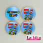 Monedas de Chocolate Personalizadas  Mario Kart Lego
