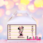 Caja para Chuches Personalizada Minnie Mouse Rosa y Dorado