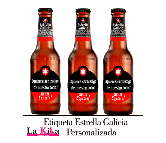 Etiquetas Impresas en Adhesivo  Personalizadas   Estrella Galicia  | Lakika.es