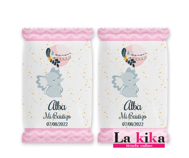 Gusanitos Personalizados para Bautizo Modelo Alba | Lakika.es