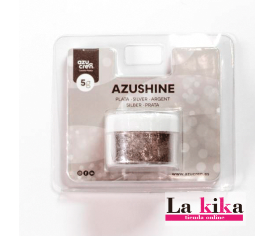Purpurina Comestible en Polvo Plata Azushine 5 GR | Lakika
