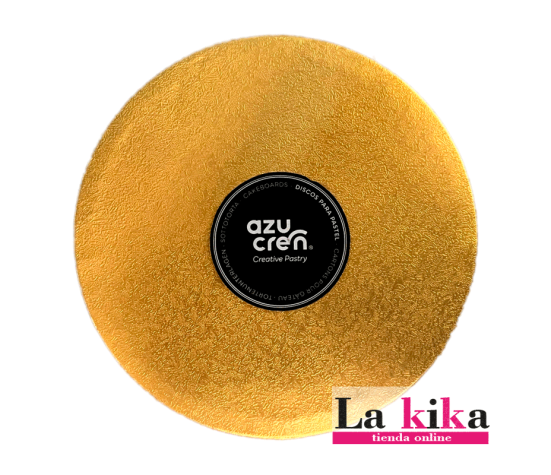 Base Dorada 30 cm x 1.2 cm Azucren - Soporte Elegante para Tartas y Pasteles | Lakika.es