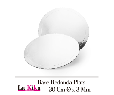 Base Redonda Plata 30 Cm Ø x 3 Mm Azucren - Soporte Elegante para Tartas y Pasteles