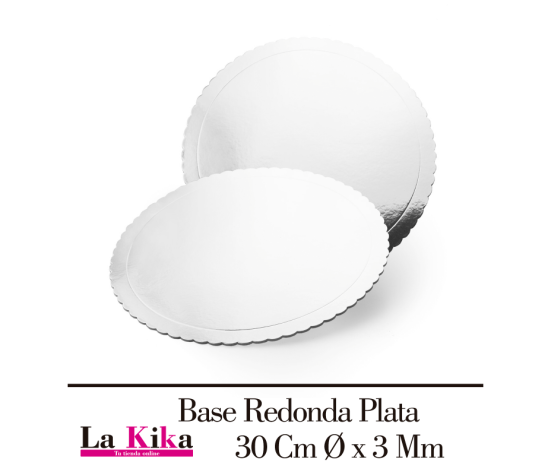 Base Redonda Plata 30 Cm Ø x 3 Mm Azucren - Soporte Elegante para Tartas y Pasteles