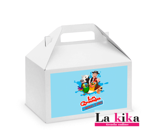 Cajita para Chuches Personalizada Granja Zenón en Azul | La Kika