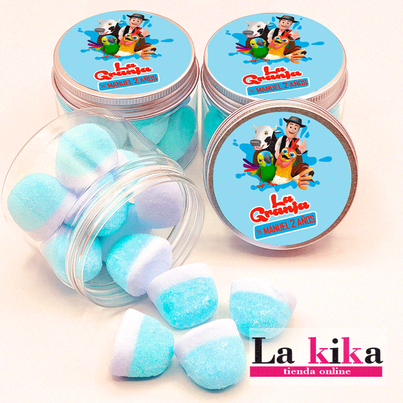 Bote Chuches Personalizado Granja Zenón Azul