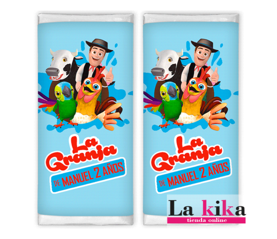 Chocolatinas Nestlé Personalizadas Granja Zenón Azul | Cumpleaños | La Kika