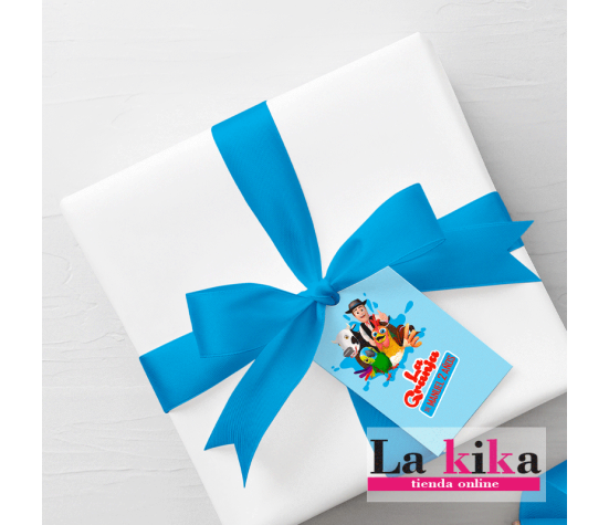 Etiquetas Rectangulares Personalizadas Granja de Zenón Azul | Decoraciones de Fiesta | La Kika