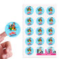 Stickers Personalizados Para Cumpleaños Granja Zenón Azul