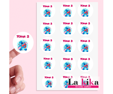 Stickers Personalizados Para Cumpleaños Stitch - Detalles Especiales