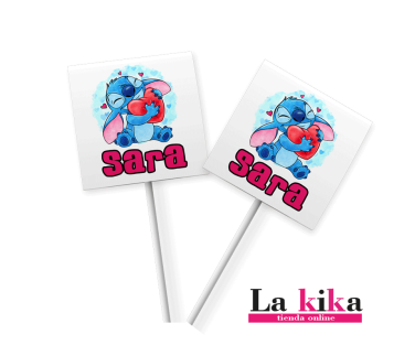 Piruleta Personalizada Stitch - Detalle Único para Celebraciones