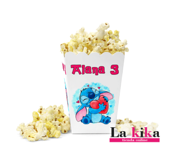 Caja Para Palomitas Personalizada Stitch - Diseño Único para Fiestas | Lakika.es