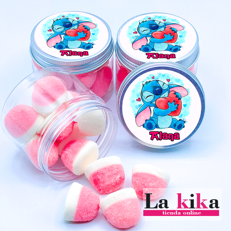 Bote de Chuches Personalizado Stitch | Regalo Original para Cumpleaños