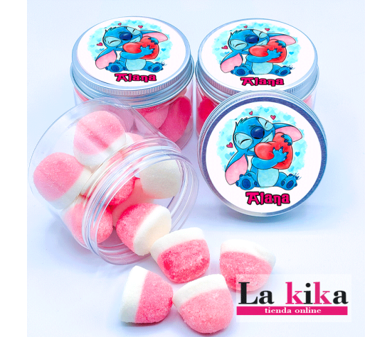 Bote de Chuches Personalizado Stitch | Regalo Original para Cumpleaños