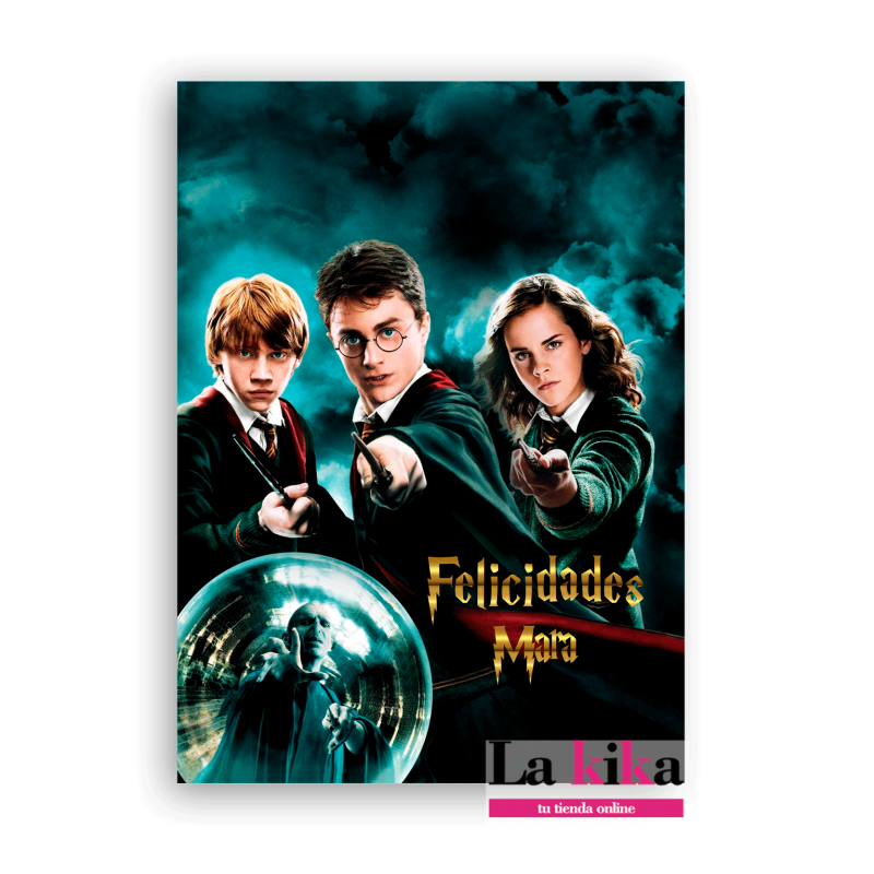 Papel de Azúcar Sin Gluten para Tarta Rectangular Harry Potter - 29x20 cm | Decoración comestible para tartas