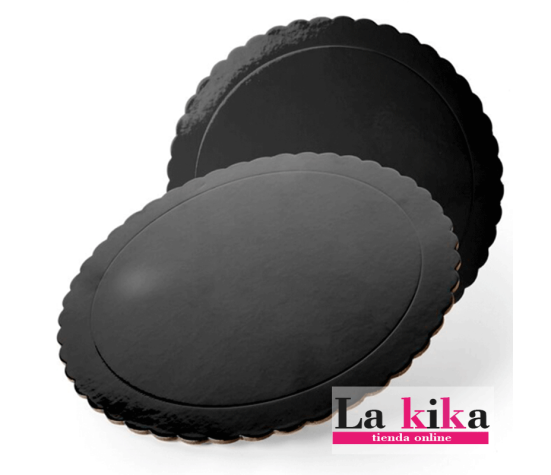 Base Redonda Negra 30 cm Ø x 3 mm - Ideal para Tartas y Repostería | Lakika.es