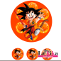 Papel de Azúcar con Diseño Dragon Ball - 18 cm y 3 Circulos de 5 cm