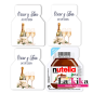 Mini Nutella Personalizada Diseño de Copas y Botella de Champán 15g