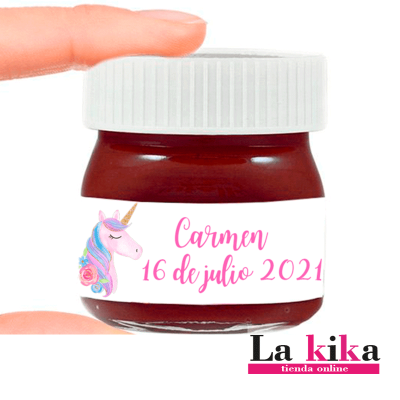 Mini Nutella Personalizada 25g | Cumpleaños Unicornio y Eventos Especiales