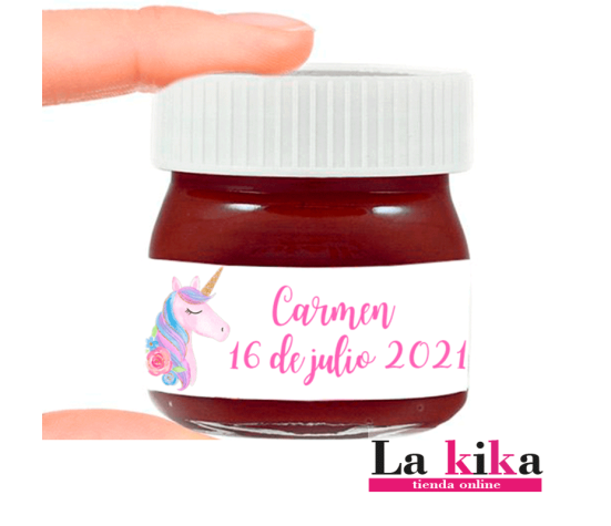 Mini Nutella Personalizada 25g | Cumpleaños Unicornio y Eventos Especiales