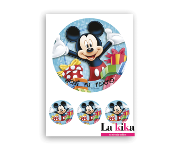 Papel Azúcar Para Tarta Mickey Mouse Navideño | Decoración Navideña Comestible