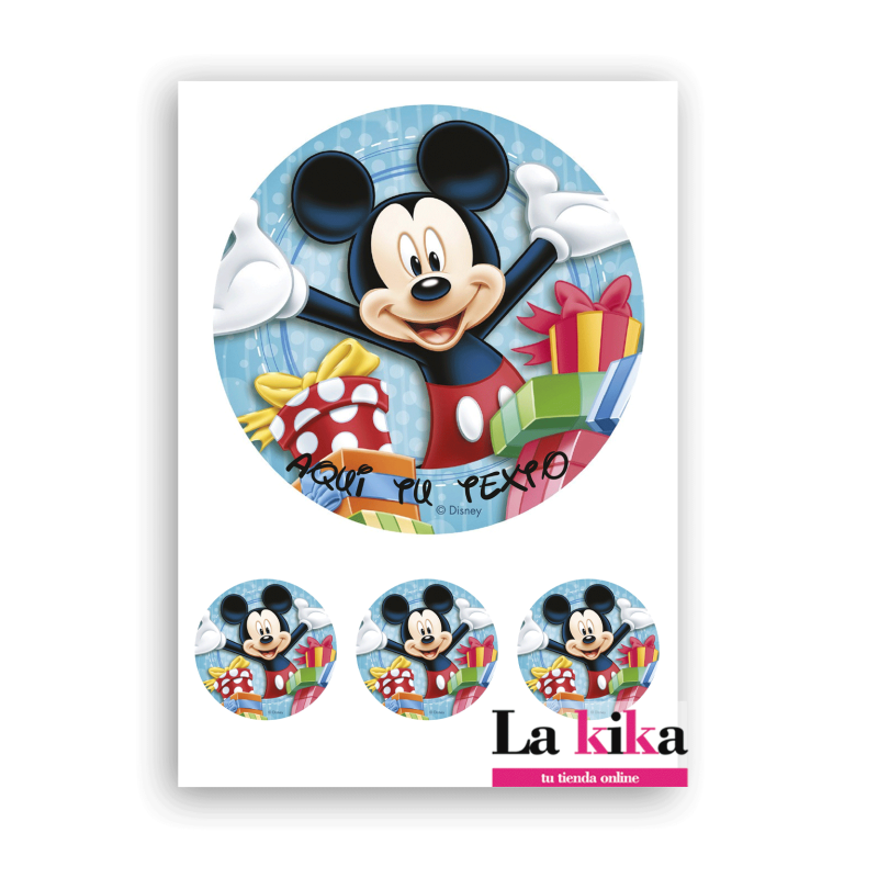 Papel Azúcar Para Tarta Mickey Mouse Navideño | Decoración Comestible para Fiestas