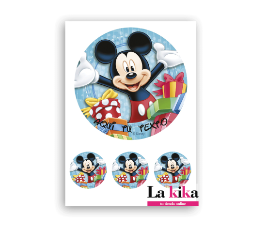 Papel Azúcar Para Tarta Mickey Mouse Navideño | Decoración Navideña Comestible