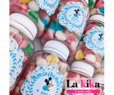 Bote de Chuches Personalizado | Modelo Mickey Mouse | Detalle Original para Fiestas