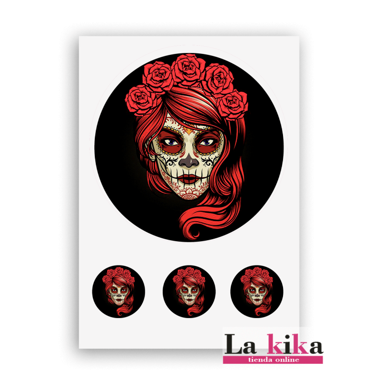 Papel Azúcar Calavera Catrina para Tartas