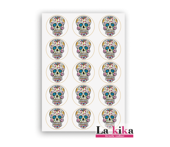 Papel Azúcar Calavera Catrina | Decoración Galletas Sin Gluten | Halloween