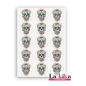 Papel Azúcar Calavera Catrina para Galletas - 15 Circunferencias 5 cm