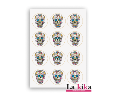 Papel Azúcar Calavera Catrina Sin Gluten | Decoración Galletas | Halloween