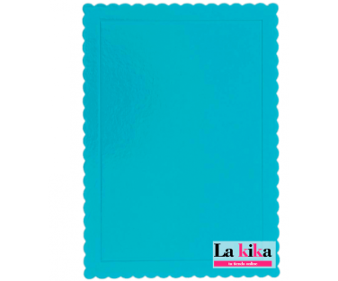 Bandeja Rectangular Extrafuerte para Tartas 30x40 Azul Bebé - Elegante y Resistente