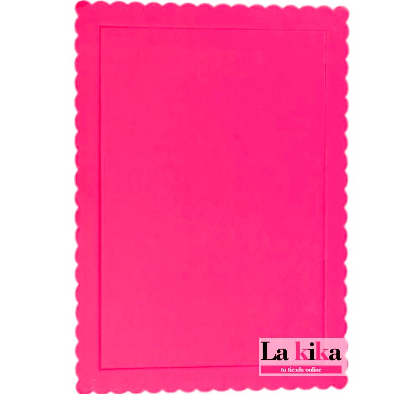 Bandeja Rectangular Extrafuerte para Tartas 35x25 Fucsia - Soporte Resistente y Elegante